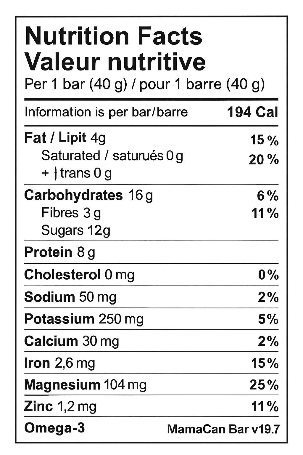 MamaCan Recover Bar - 16 Pack